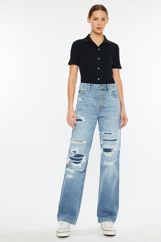Maddie Ultra High Rise 90's Boyfriend Jeans - Official Kancan USA