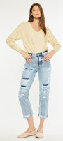 Mikel High Rise Straight Leg Jeans - Official Kancan USA