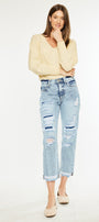 Mikel High Rise Straight Leg Jeans - Official Kancan USA