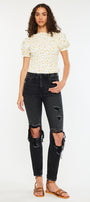 Norrine High Rise Slim Straight Leg Jeans - Official Kancan USA
