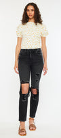 Norrine High Rise Slim Straight Leg Jeans - Official Kancan USA