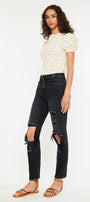 Norrine High Rise Slim Straight Leg Jeans - Official Kancan USA