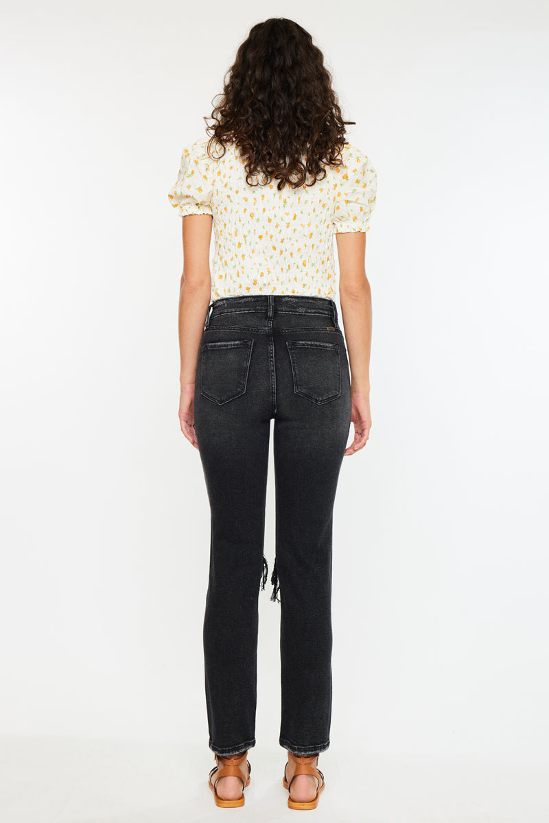 Norrine High Rise Slim Straight Leg Jeans - Official Kancan USA