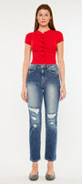Norrine High Rise Slim Straight Leg Jeans - Official Kancan USA