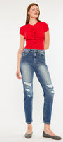 Norrine High Rise Slim Straight Leg Jeans - Official Kancan USA