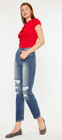 Norrine High Rise Slim Straight Leg Jeans - Official Kancan USA