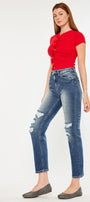 Norrine High Rise Slim Straight Leg Jeans - Official Kancan USA