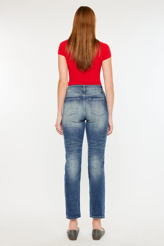 Norrine High Rise Slim Straight Leg Jeans - Official Kancan USA