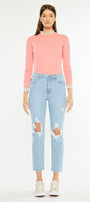 Norrine High Rise Slim Straight Leg Jeans - Official Kancan USA
