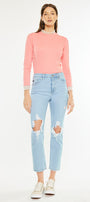 Norrine High Rise Slim Straight Leg Jeans - Official Kancan USA