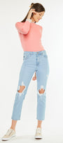 Norrine High Rise Slim Straight Leg Jeans - Official Kancan USA