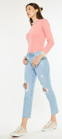 Norrine High Rise Slim Straight Leg Jeans - Official Kancan USA
