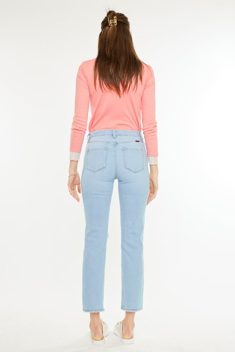 Norrine High Rise Slim Straight Leg Jeans - Official Kancan USA