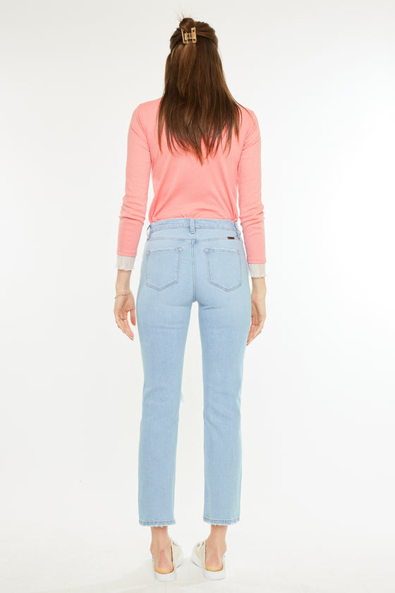 Norrine High Rise Slim Straight Leg Jeans - Official Kancan USA