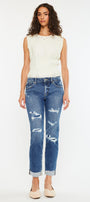 Nina Mid Rise Slim Boyfriend Jeans - Official Kancan USA