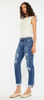 Nina Mid Rise Slim Boyfriend Jeans - Official Kancan USA