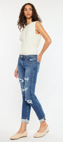 Nina Mid Rise Slim Boyfriend Jeans - Official Kancan USA