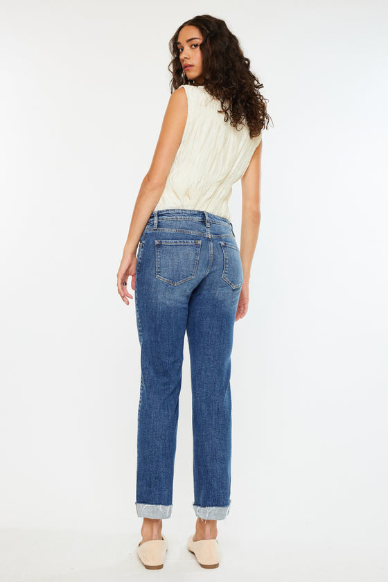 Nina Mid Rise Slim Boyfriend Jeans