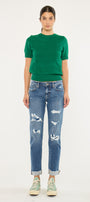 Nina Mid Rise Slim Boyfriend Jeans - Official Kancan USA