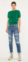 Nina Mid Rise Slim Boyfriend Jeans - Official Kancan USA