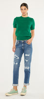 Nina Mid Rise Slim Boyfriend Jeans - Official Kancan USA