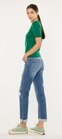 Nina Mid Rise Slim Boyfriend Jeans - Official Kancan USA