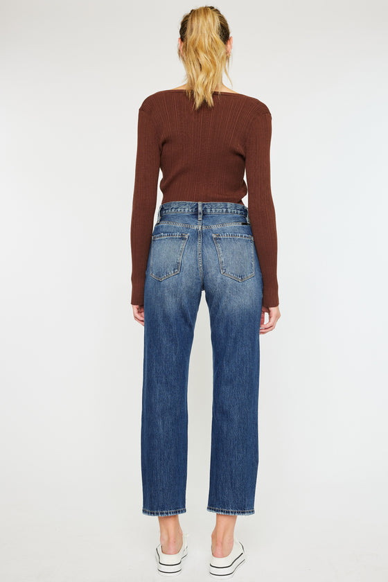 Keke High Rise Straight Leg Jeans