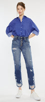 Keke High Rise Straight Leg Jeans - Official Kancan USA