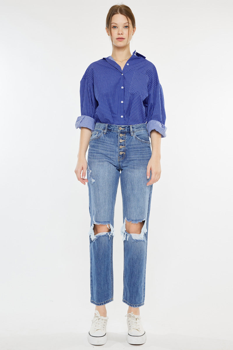 Keke High Rise Straight Leg Jeans – Kancan USA