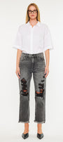 Zara High Rise Slim Straight Leg  Jeans - Official Kancan USA