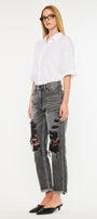 Zara High Rise Slim Straight Leg  Jeans - Official Kancan USA