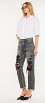 Zara High Rise Slim Straight Leg  Jeans - Official Kancan USA