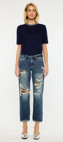 Charlize Mid Rise Boyfriend Jeans - Official Kancan USA