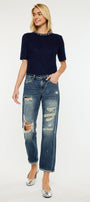 Charlize Mid Rise Boyfriend Jeans - Official Kancan USA