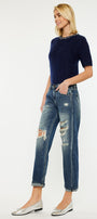Charlize Mid Rise Boyfriend Jeans - Official Kancan USA