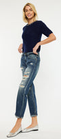 Charlize Mid Rise Boyfriend Jeans - Official Kancan USA