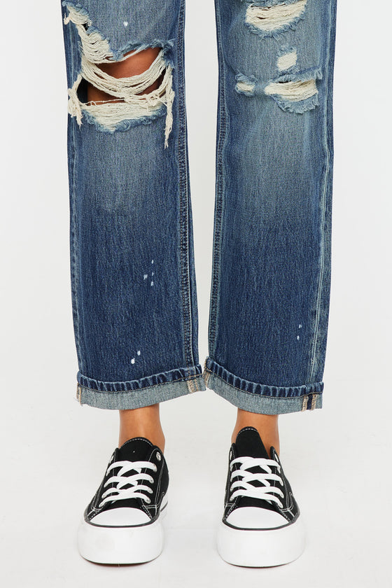 Charlize Mid Rise Boyfriend Jeans - Official Kancan USA