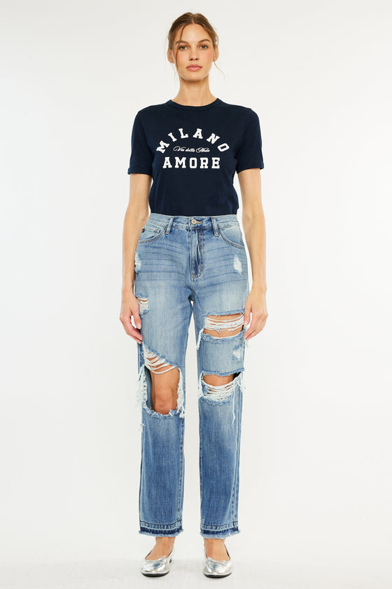 Millie High Rise Straight Leg Jeans - Official Kancan USA