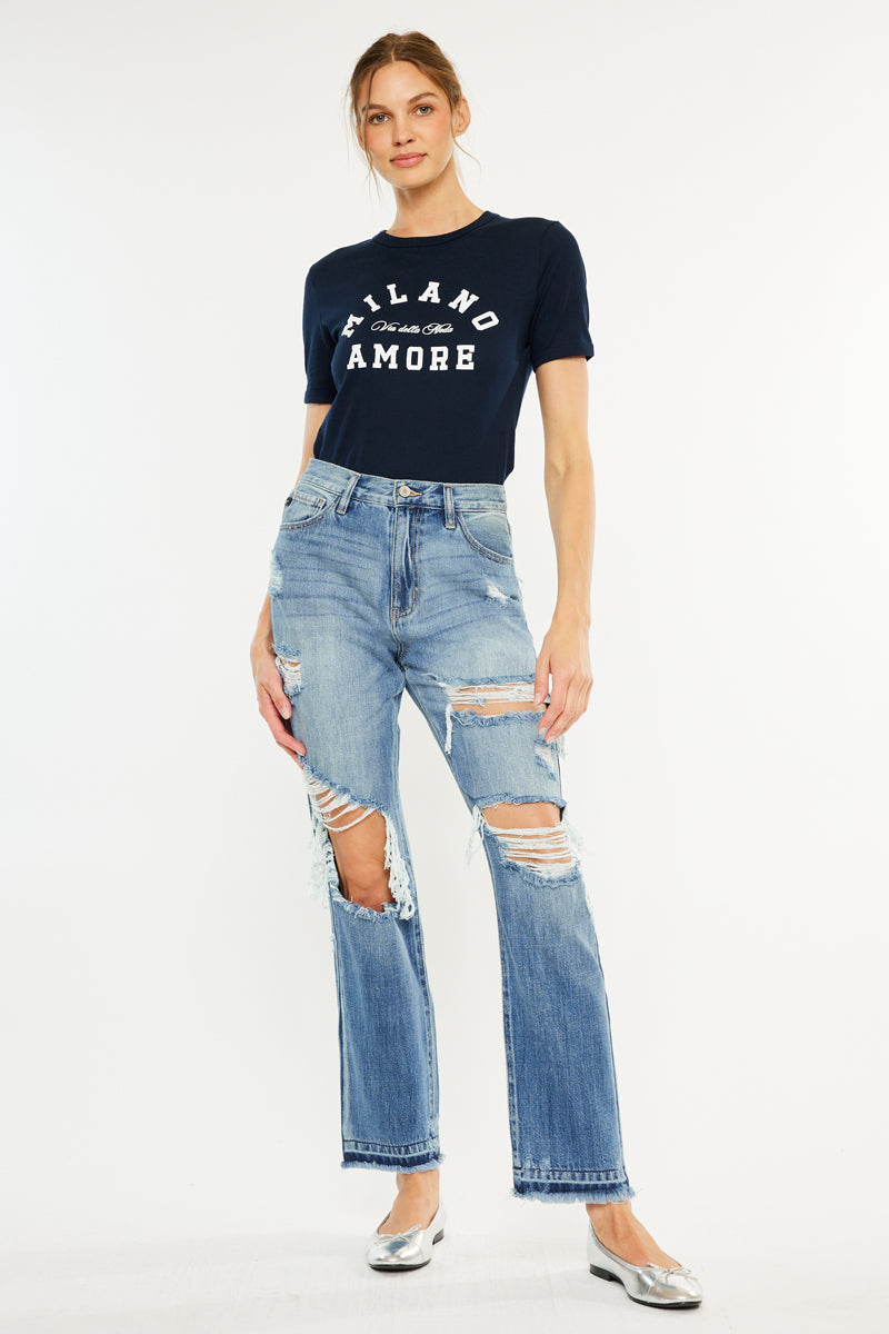 Millie High Rise Straight Leg Jeans - Official Kancan USA