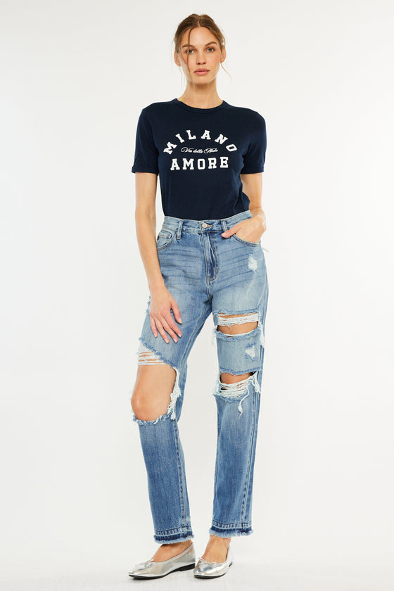 Millie High Rise Straight Leg Jeans - Official Kancan USA