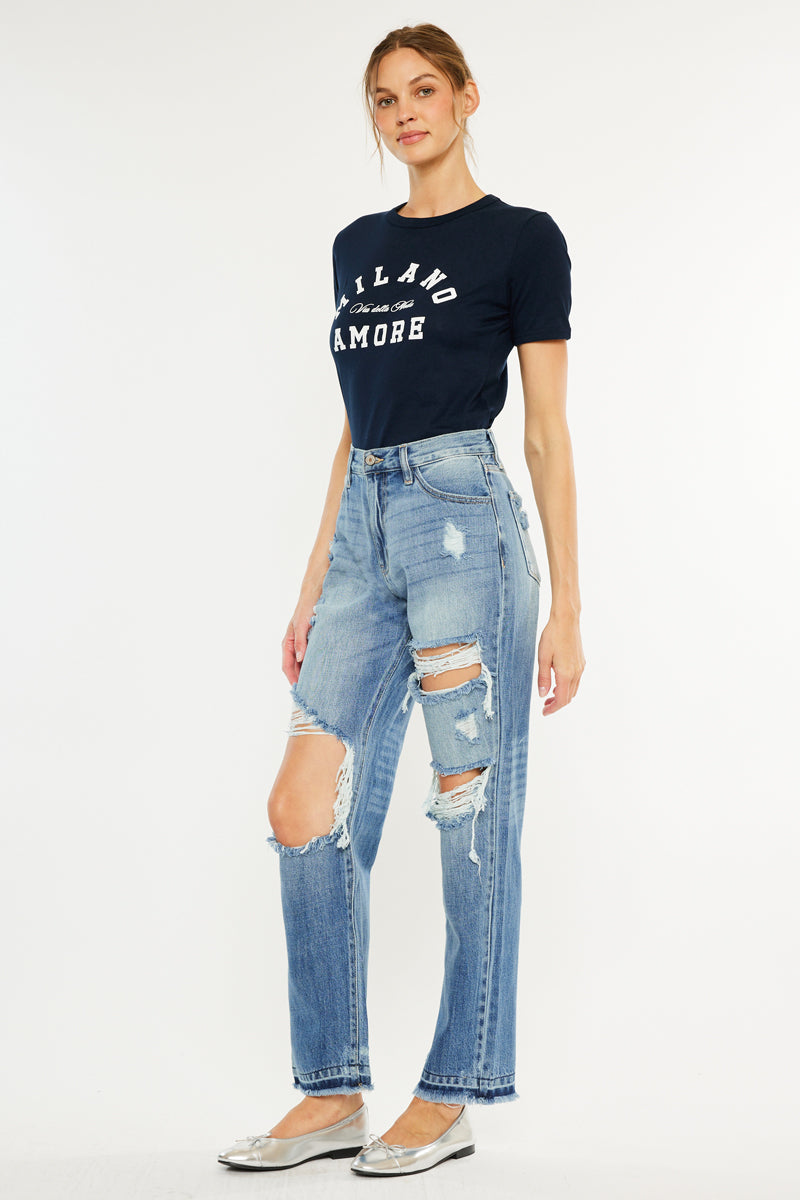 Millie High Rise Straight Leg Jeans - Official Kancan USA