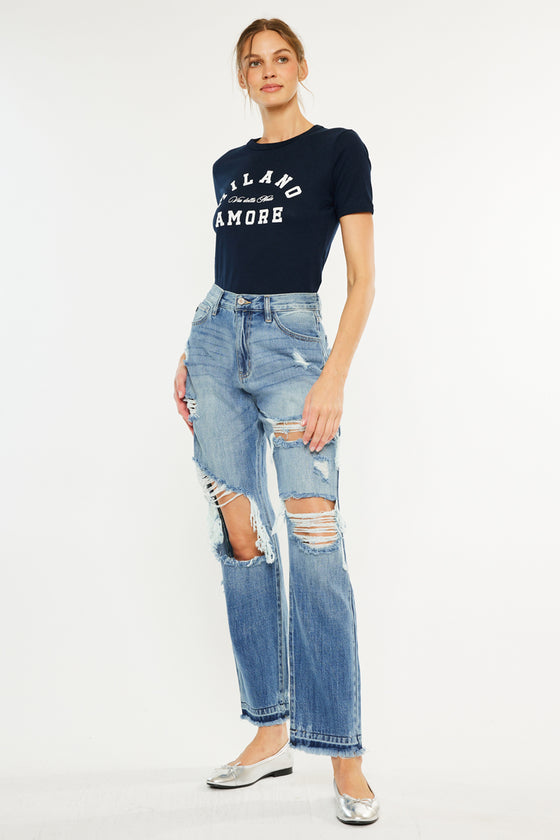 Millie High Rise Straight Leg Jeans - Official Kancan USA