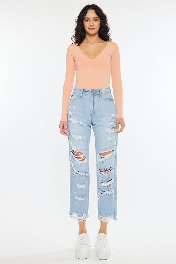 Giovanna High Rise Mom Jeans - Official Kancan USA