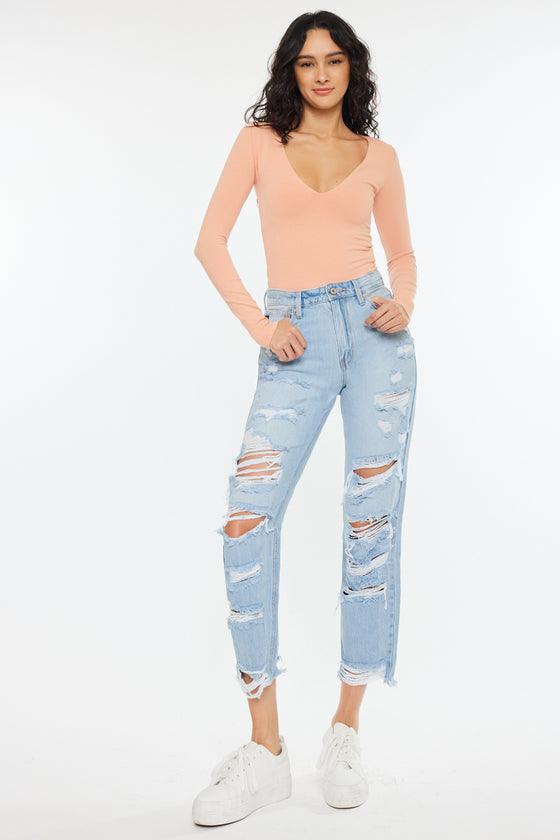 Giovanna High Rise Mom Jeans - Official Kancan USA
