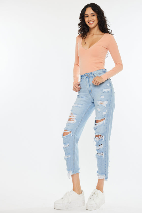 Giovanna High Rise Mom Jeans - Official Kancan USA
