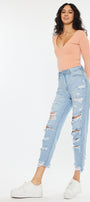 Giovanna High Rise Mom Jeans - Official Kancan USA