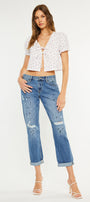 Zyra Mid Rise Boyfriend Jeans - Official Kancan USA