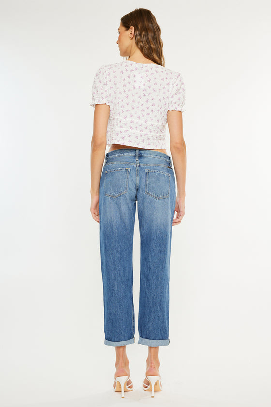 Zyra Mid Rise Boyfriend Jeans - Official Kancan USA
