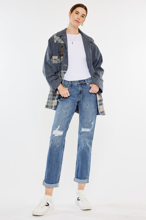 Zyra Mid Rise Boyfriend Jeans - Official Kancan USA