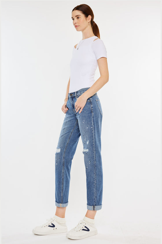 Zyra Mid Rise Boyfriend Jeans - Official Kancan USA